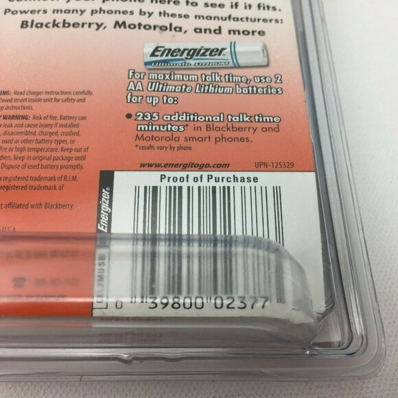 Energizer Energi To Go Portable Power Charger Mini & Micro USB For Cell Phones - Picture 8 of 8